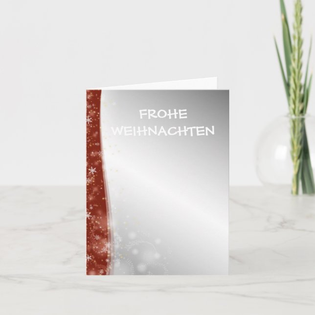 Silver red Christmas card (Front)
