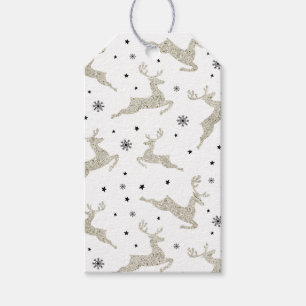 Silver Reindeers Gift Tags