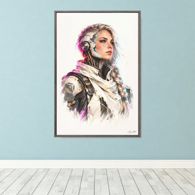 Silver Requiem Canvas Print (Insitu(Wood Floor))