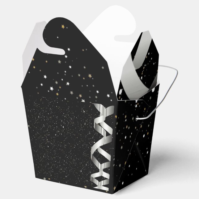 Silver Ribbon  Favour Box (Opened)