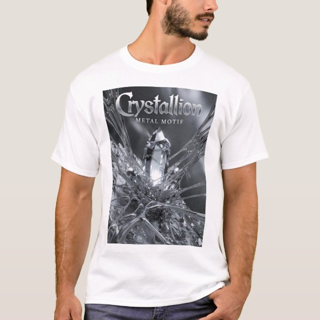 silver rock and roll design T-Shirt (Front)