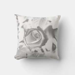 Silver rose cushion