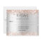 Silver rose gold budget wedding RSVP card