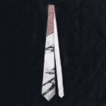 Silver Rose Gold Glitter and Marble Geometric Tie<br><div class="desc">This modern and chic faux printed rose gold and silver glitter with black and white marble geometric pattern is perfect for the trendy and stylish woman. Its fashionable and contemporary design is great for many gifts and occasions. Enjoy this swanky and girly design for your next purchase; for yourself, your...</div>