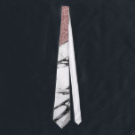 Silver Rose Gold Glitter and Marble Geometric Tie<br><div class="desc">This modern and chic faux printed rose gold and silver glitter with black and white marble geometric pattern is perfect for the trendy and stylish woman. Its fashionable and contemporary design is great for many gifts and occasions. Enjoy this swanky and girly design for your next purchase; for yourself, your...</div>