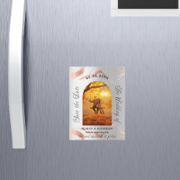 Silver rose gold photo wedding save the date