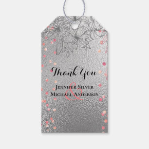Silver Rosegold WEDDING Metallic Glitter BUDGET Gift Tags
