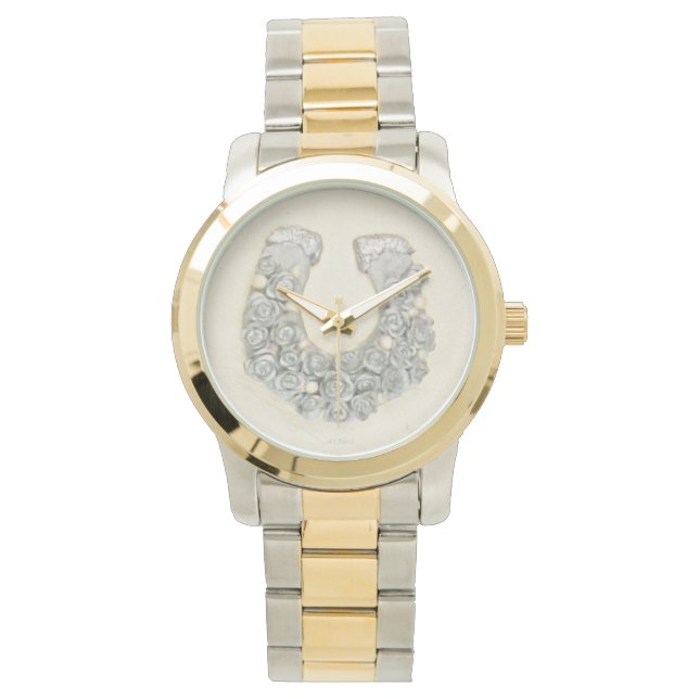 Silver Roses Horseshoe Watch (Front)