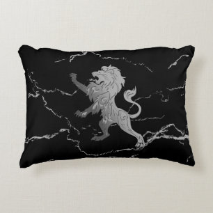Silver Royal Lion Decorative Cushion