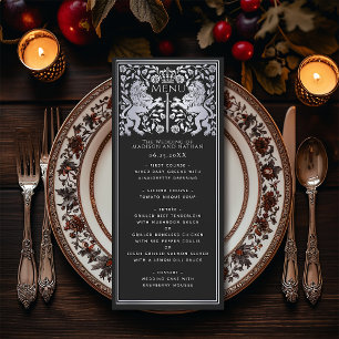Silver Royal Lion Mediaeval Sword Wedding Flat Men Menu