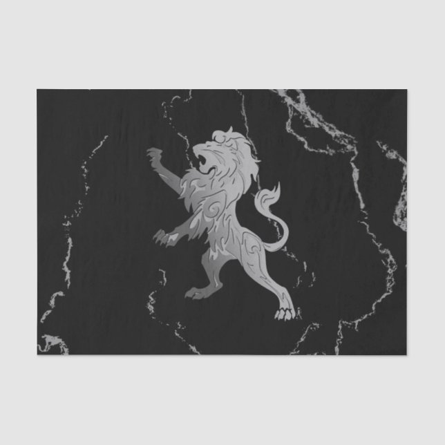 Silver Royal Lion Tissue Paper (Front)
