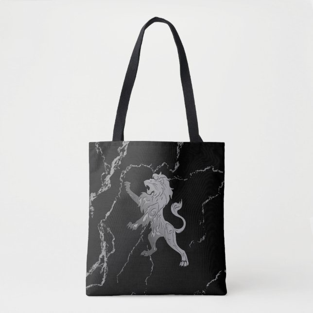Silver Royal Lion Tote Bag (Front)