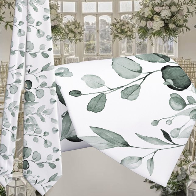 Silver Sage Eucalyptus Greenery Wedding White Tie (Creator Uploaded)
