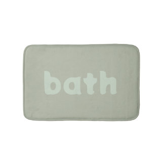 silver sage green bath mat