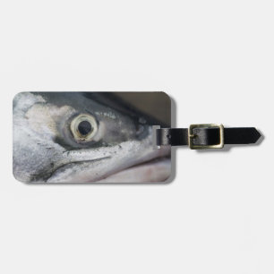 Silver Salmon Face Luggage Tag