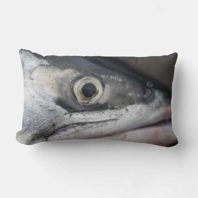 Silver Salmon Face Lumbar Cushion (Front)