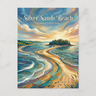 Silver Sands State Park Connecticut Postcard