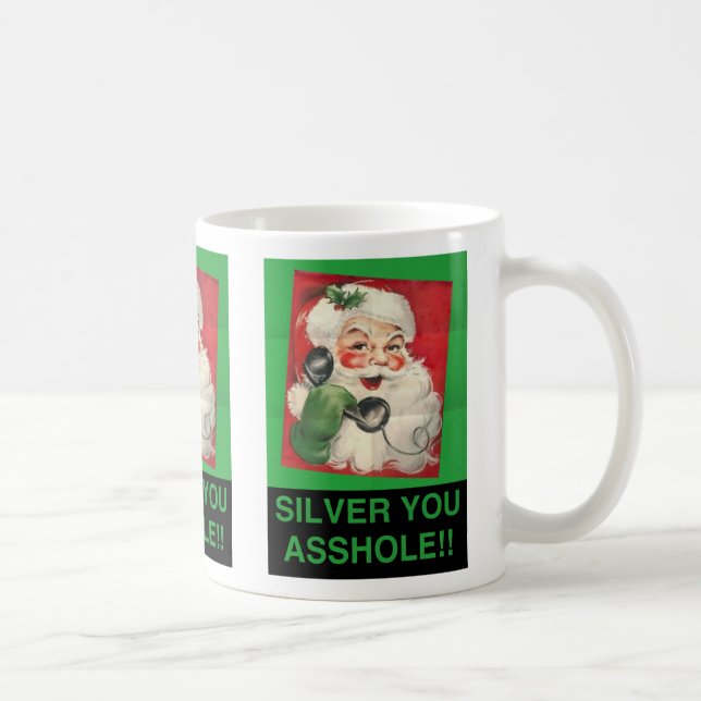 Silver Santa Coffee Mug (Right)