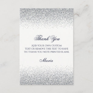 Silver & Sapphire Thank You Cards