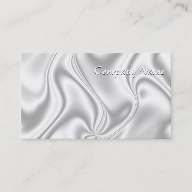 Silver Satin Business Card (Front)