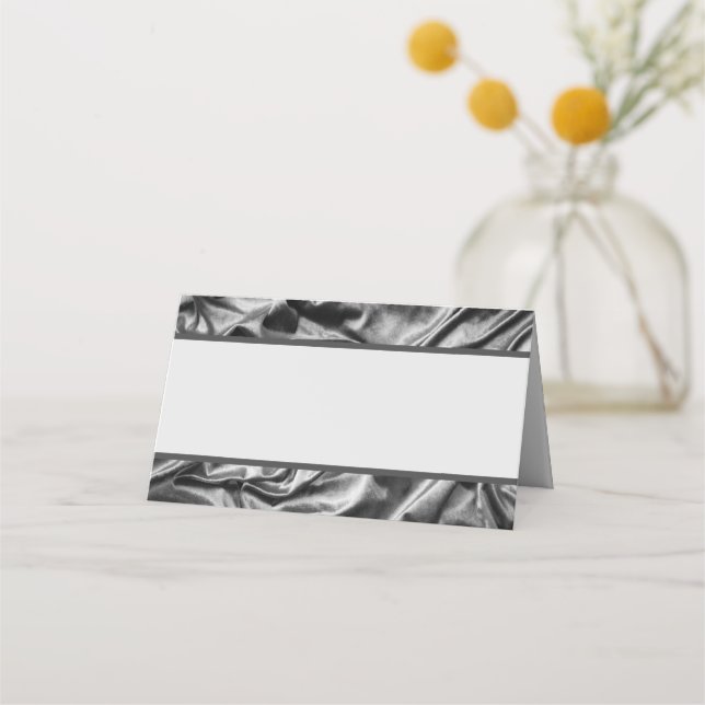 Silver Satin Place Cards (Front)