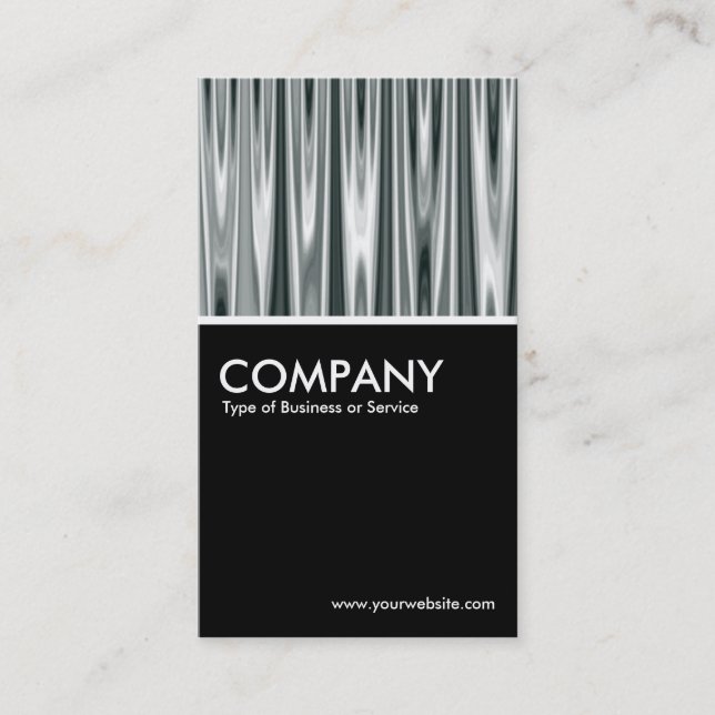 Silver Satin Ripples Business Card (Front)
