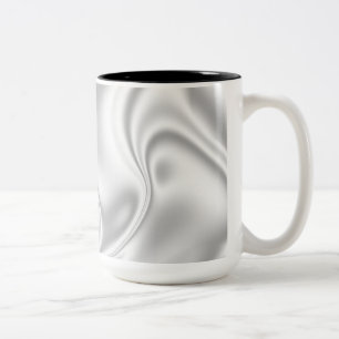Silver Satin Two-Tone Coffee Mug