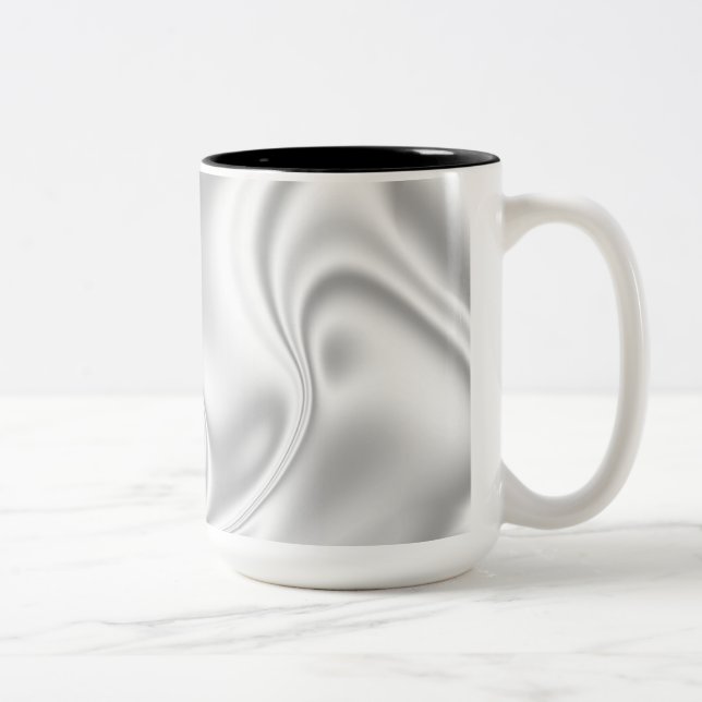 Silver Satin Two-Tone Coffee Mug (Right)
