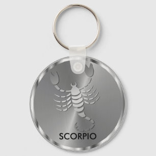 Silver Scorpio♏ the Scorpion - Zodiac Sign Key Ring