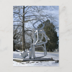 Silver Sculpture in Mellon Park Postcard