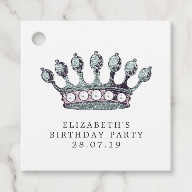 Silver Sea Mermaid Favour Tags (Front)