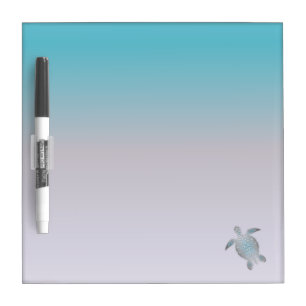 Silver Sea Turtle Beachstyle Dry Erase Board