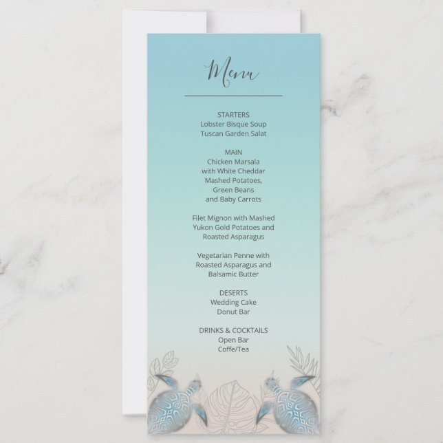Silver Sea Turtles Beach Wedding Invitation (Front)