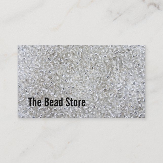Silver Seed Beads Business Cards (Front)