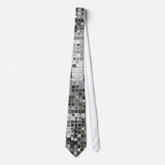 Silver Sequin Dazzle Glitz Glam Disco Mens Tie