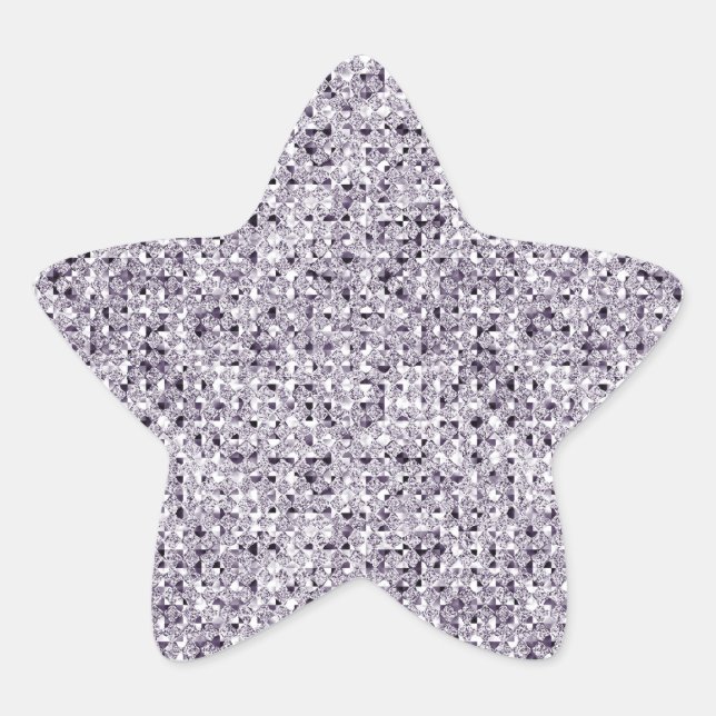 Silver Sequin Effect Star Sticker Sheets (Front)