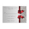 Silver Sequins Diamond Red Bow Wedding RSVP
