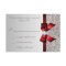 Silver Sequins Diamond Red Bow Wedding RSVP