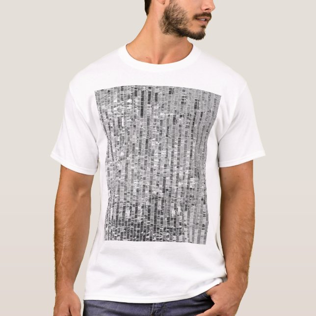 Silver sequins, glamourous seamless background. T-Shirt (Front)