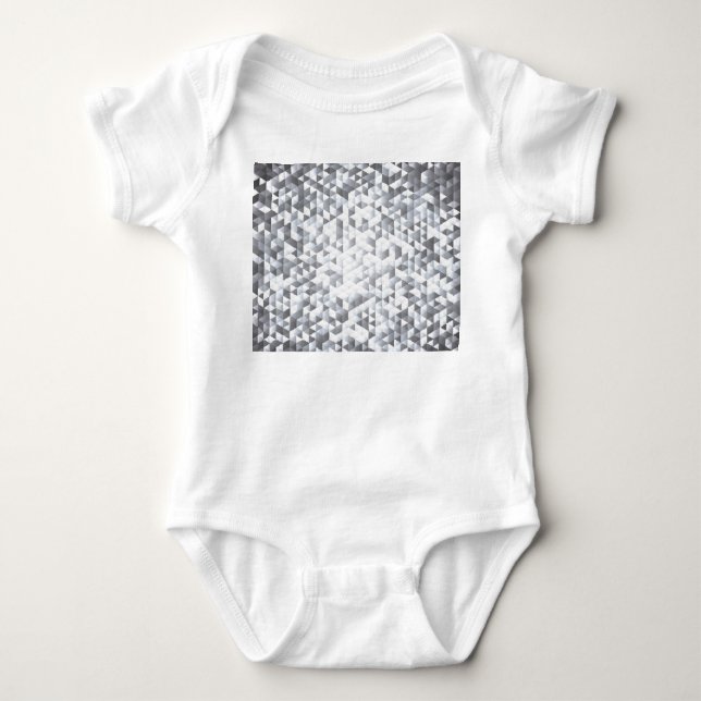 Silver Sequins: Glittering Mosaic Background Baby Bodysuit (Front)