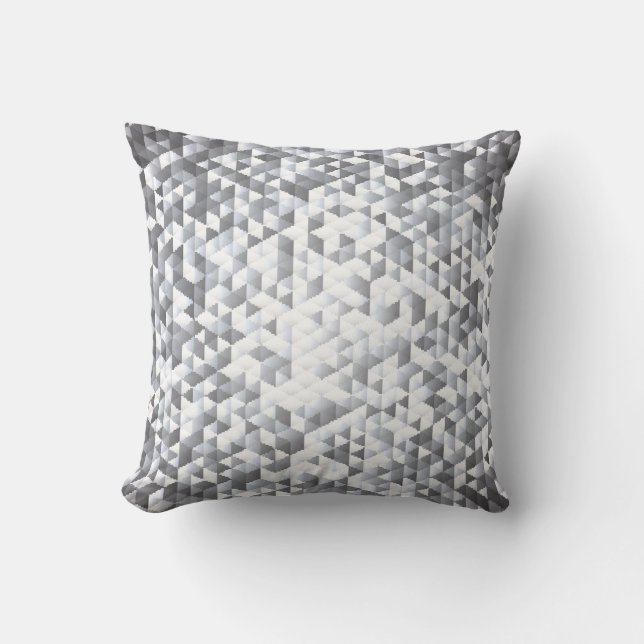 Silver Sequins: Glittering Mosaic Background Cushion (Front)