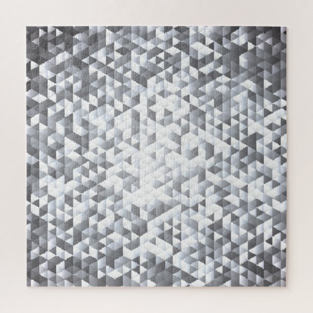Silver Sequins: Glittering Mosaic Background Jigsaw Puzzle (Vertical)