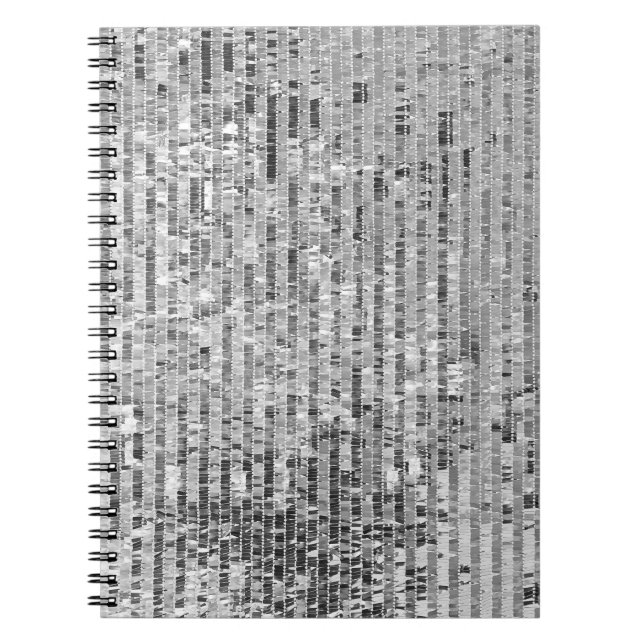 Silver sequins seamless pattern notebook (Front)