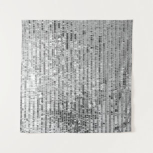 Silver sequins seamless pattern tapestry