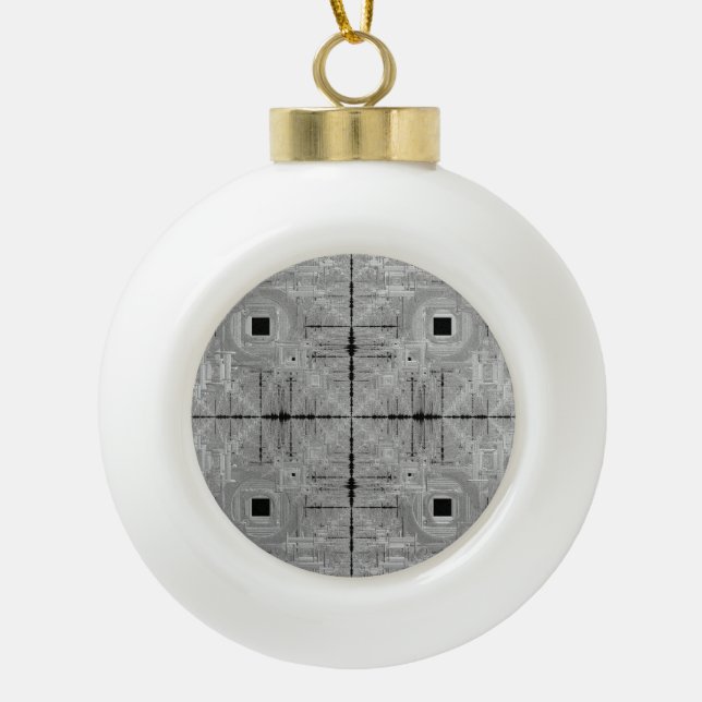 Silver Serenade Snowflake Framed Ornament (Front)