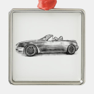 Silver Shadow MX5 Metal Tree Decoration