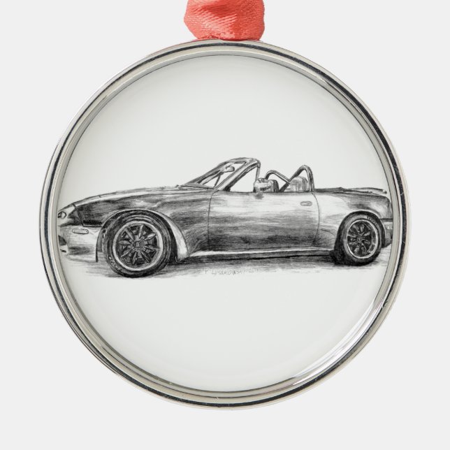Silver Shadow MX5 Metal Tree Decoration (Front)