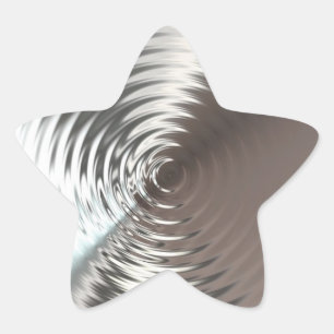 Silver Shining Star Star Sticker