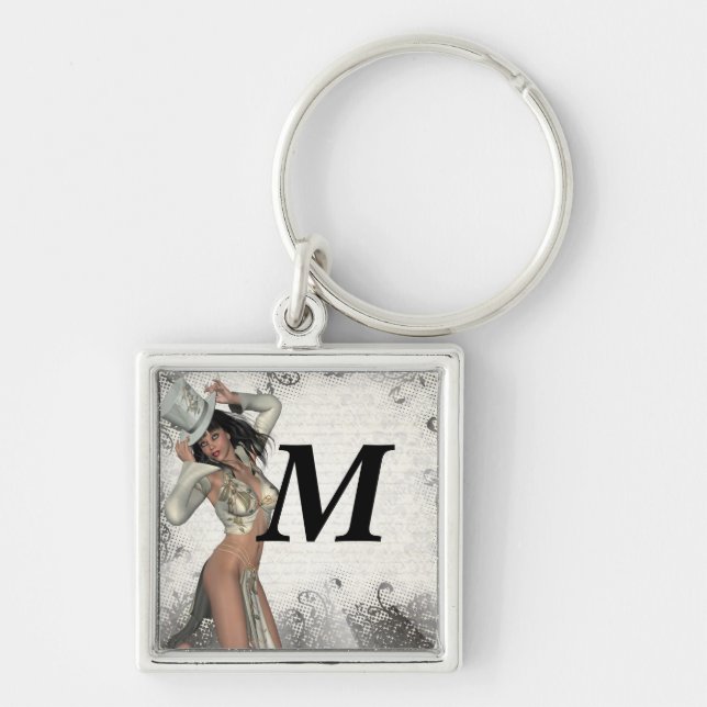 Silver showgirl key ring (Front)