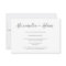 Silver simple rehearsal dinner invitations